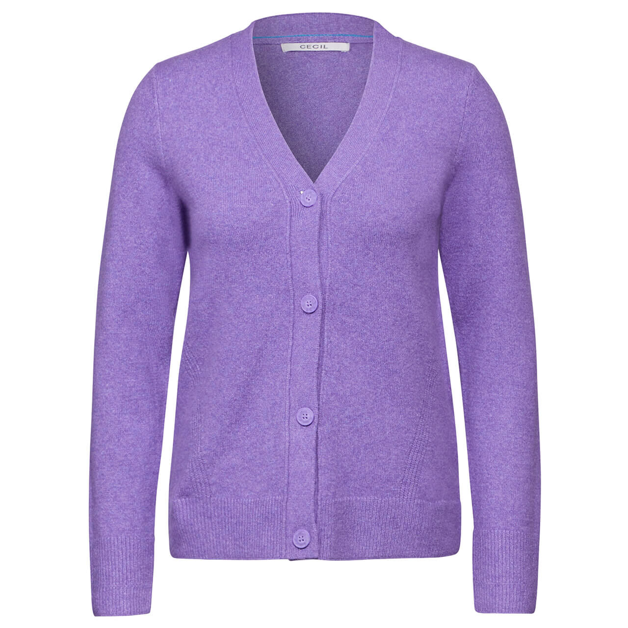 Cecil Damen Strickjacke Cosy Buttoned Cardigan lilac melange