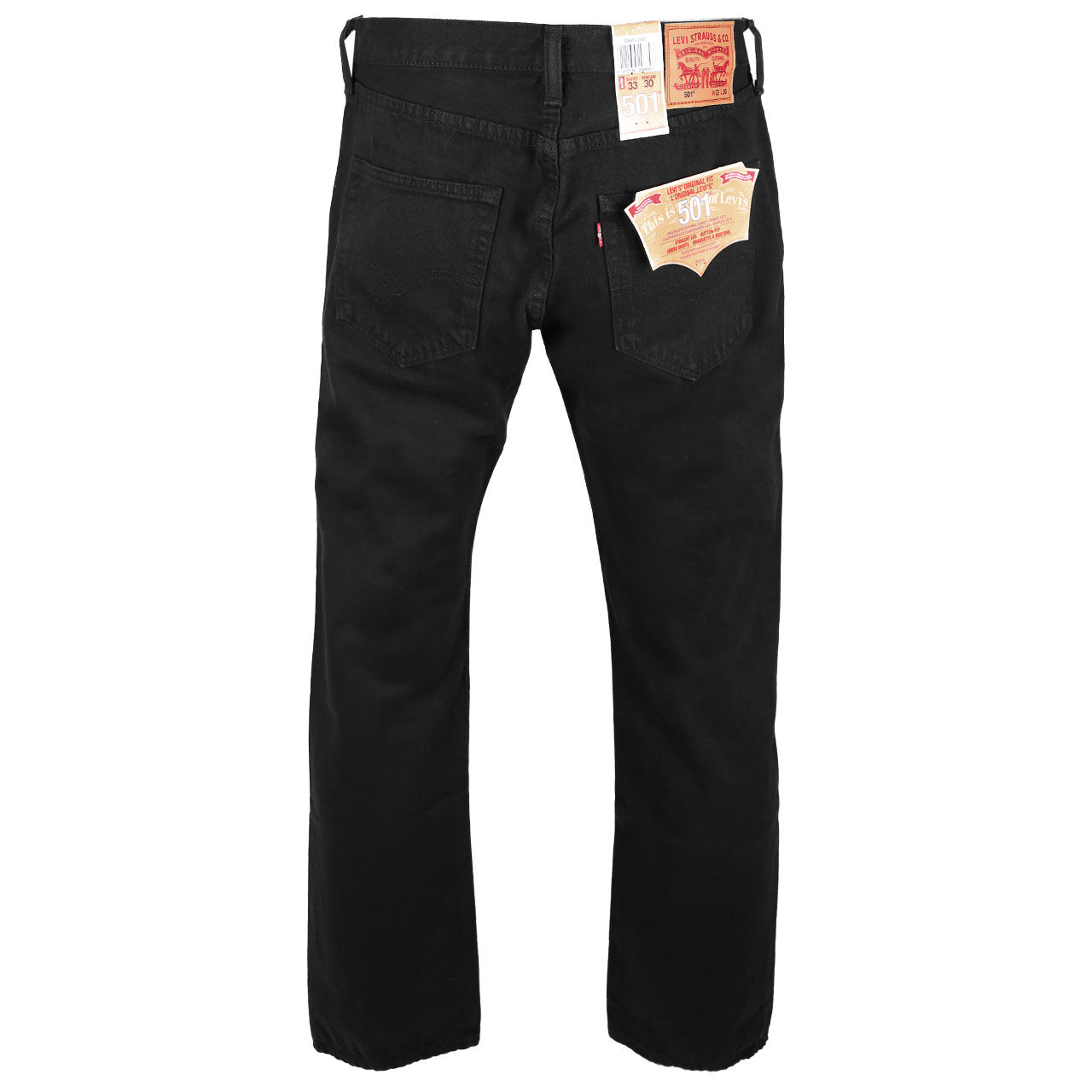 levis-jeans-black-165-hinten Herren Jeans 501® von Levi's® in Schwarz, Rückansicht