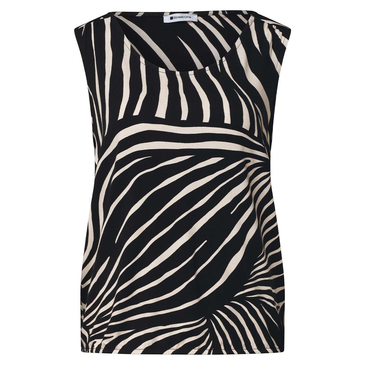 Street One Damen Top Jersey black printed