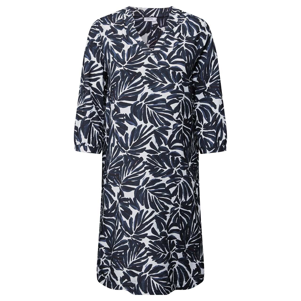 Cecil Damen 3/4 Arm Kleid Print Dress urban dark blue