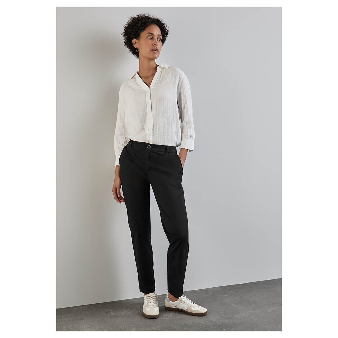 Street One Chinohose Peach Twill black