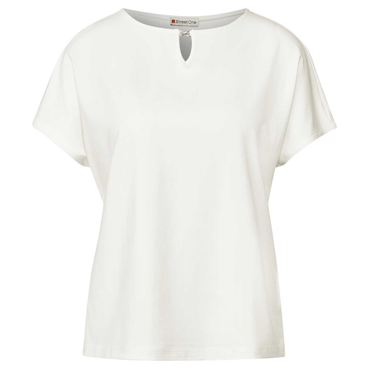 Street One Damen T-Shirt Jersey with Deco off white