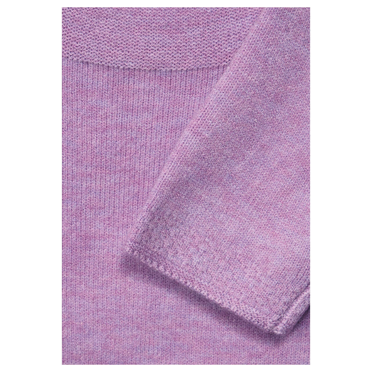 Street One Damen Pullover Rolled Edge Collar pure lilac melange