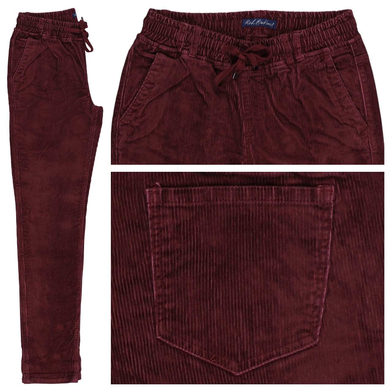 Red Button Tessy Jogpants Cordhose aubergine