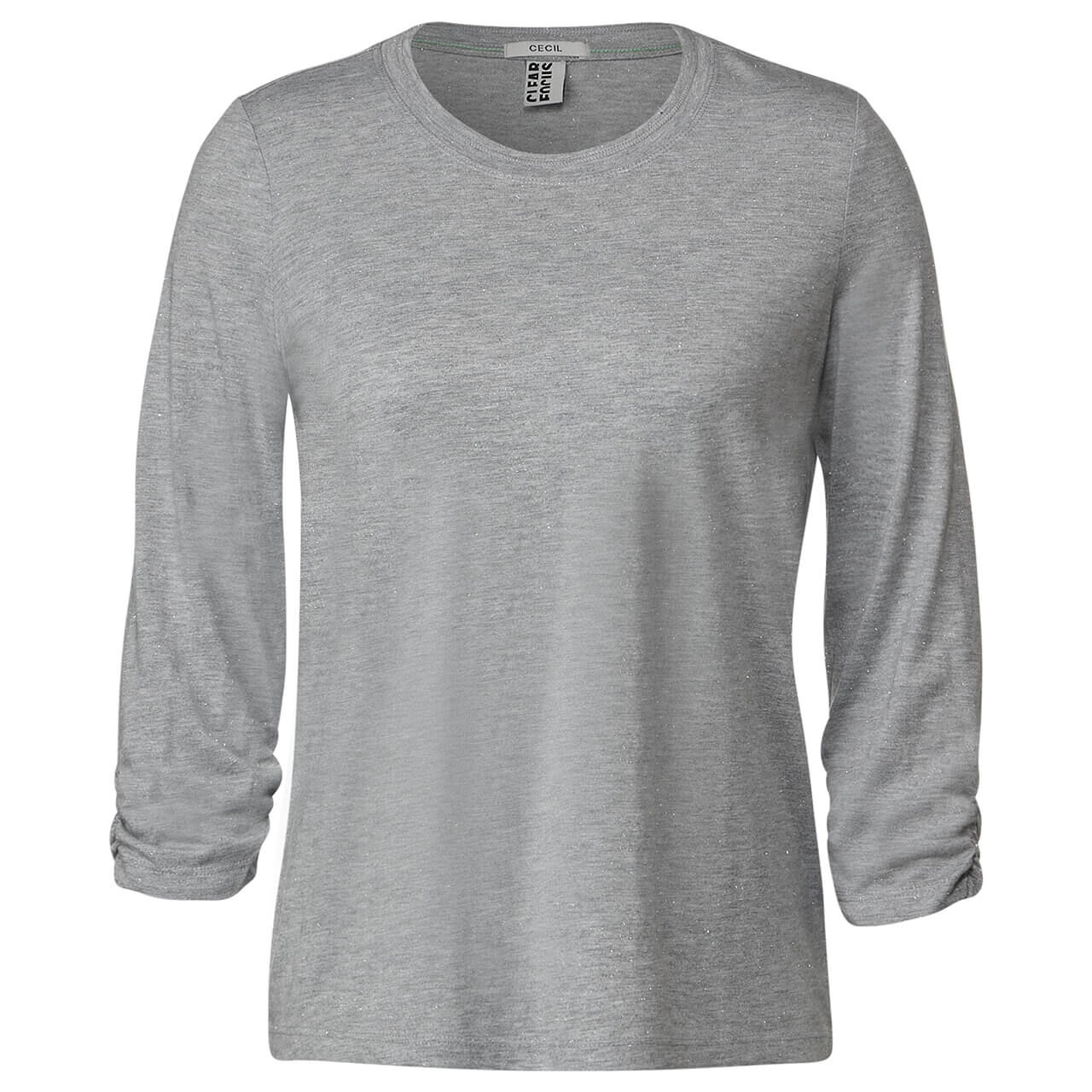 Cecil Damen 3/4 Arm Shirt Basic Glitter mineral grey melange