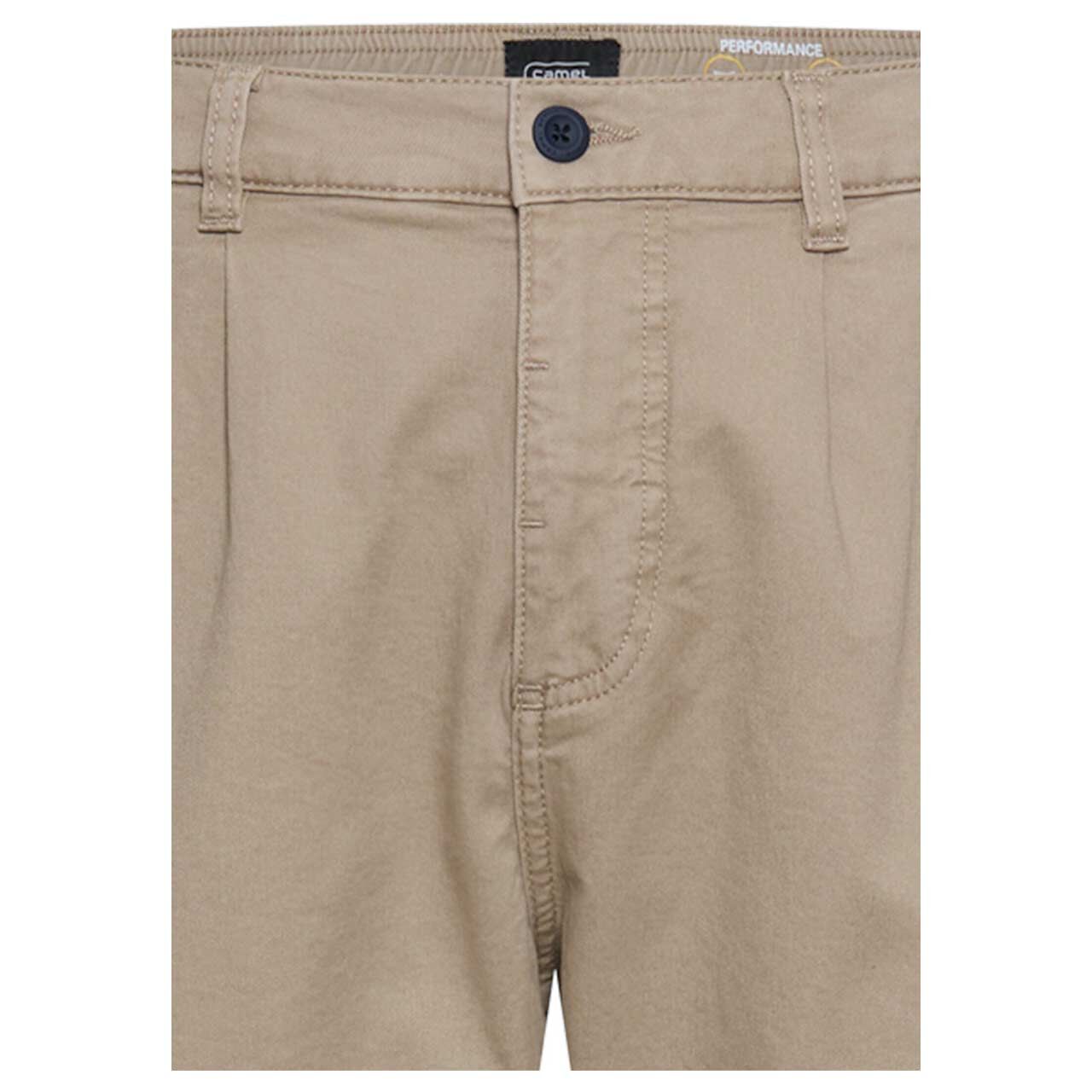 Stretch Herren Baumwollhose Woodstock Relaxed von Camel active in Beige, detaillierte Ansicht vorne