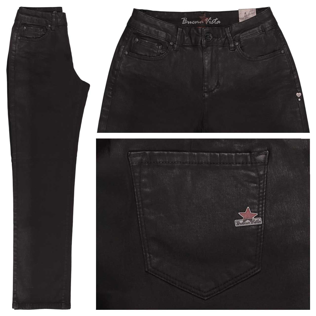 Buena Vista Stella-Zip Straight Coated Twill Baumwollhose black