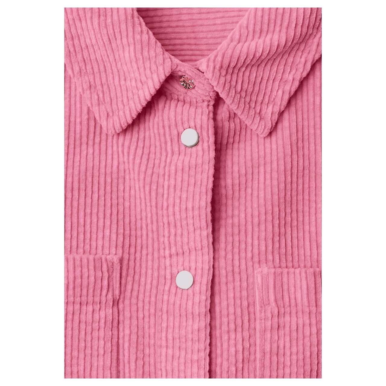 Street One Damen Langarm Cord Bluse Corduroy Shirtcollar Button Detail warm blush