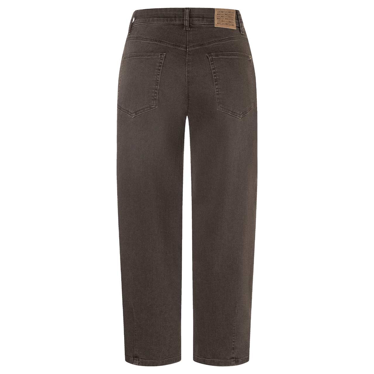 Damen 7/8 Jeans Bobbie von MAC in Dunkelbraun verwaschen, Rückansicht