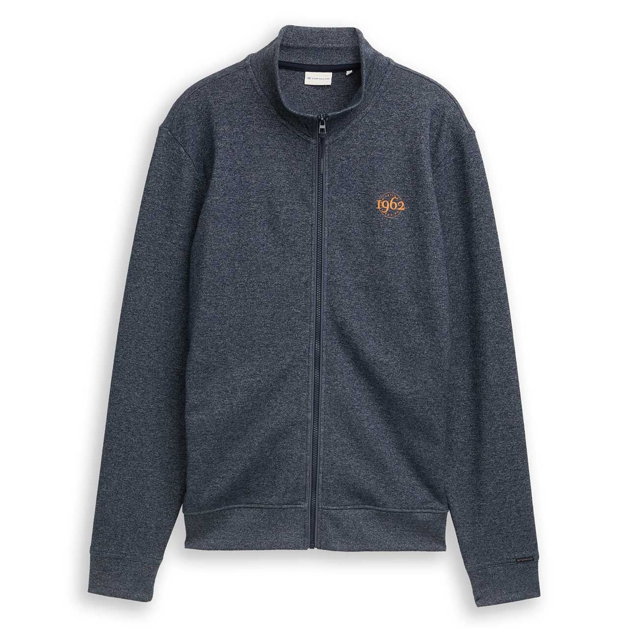 Tom Tailor Herren Sweatjacke Stand-up Jacket navy fine yard stripe