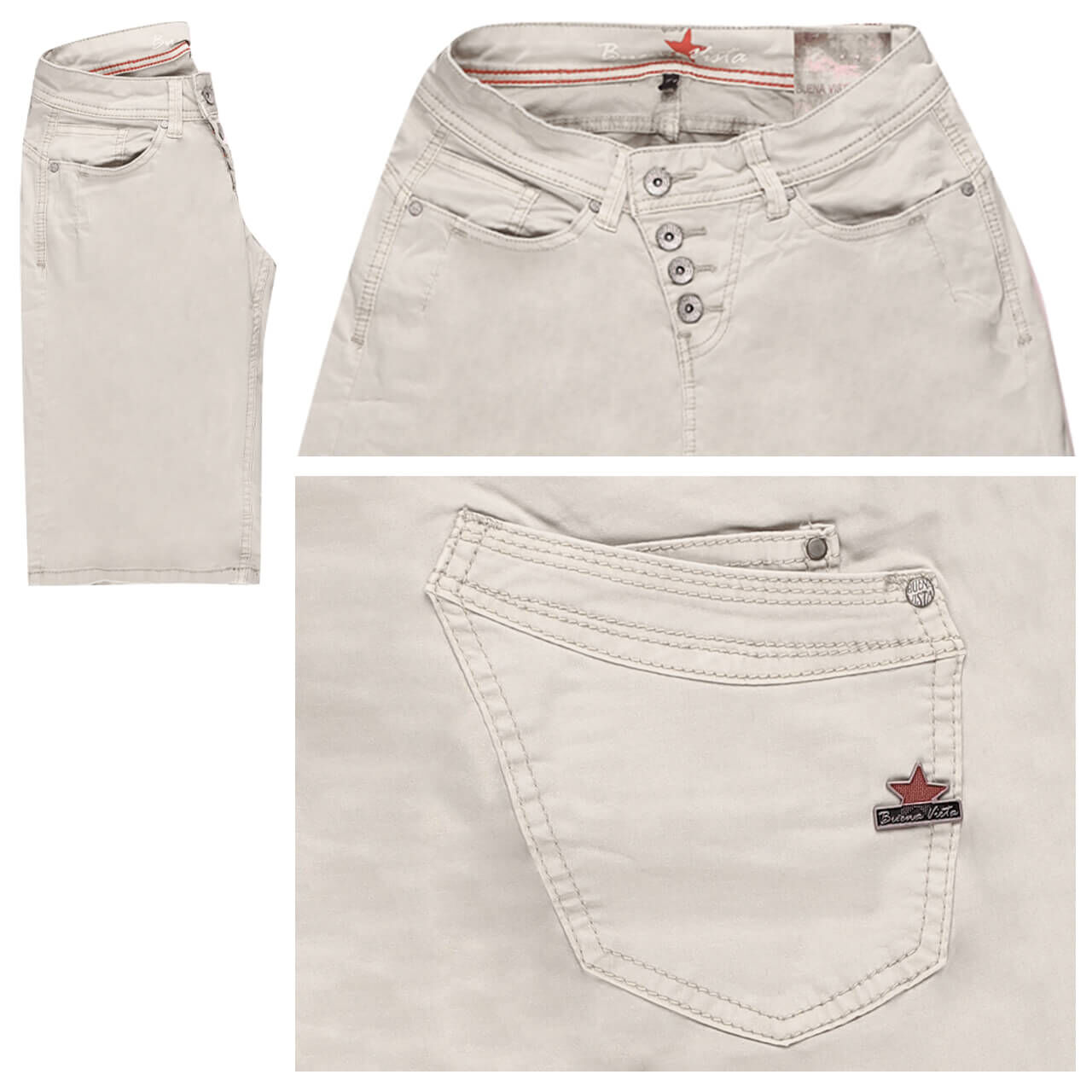 Buena Vista Malibu-Short Stretch Twill Baumwollhose sand
