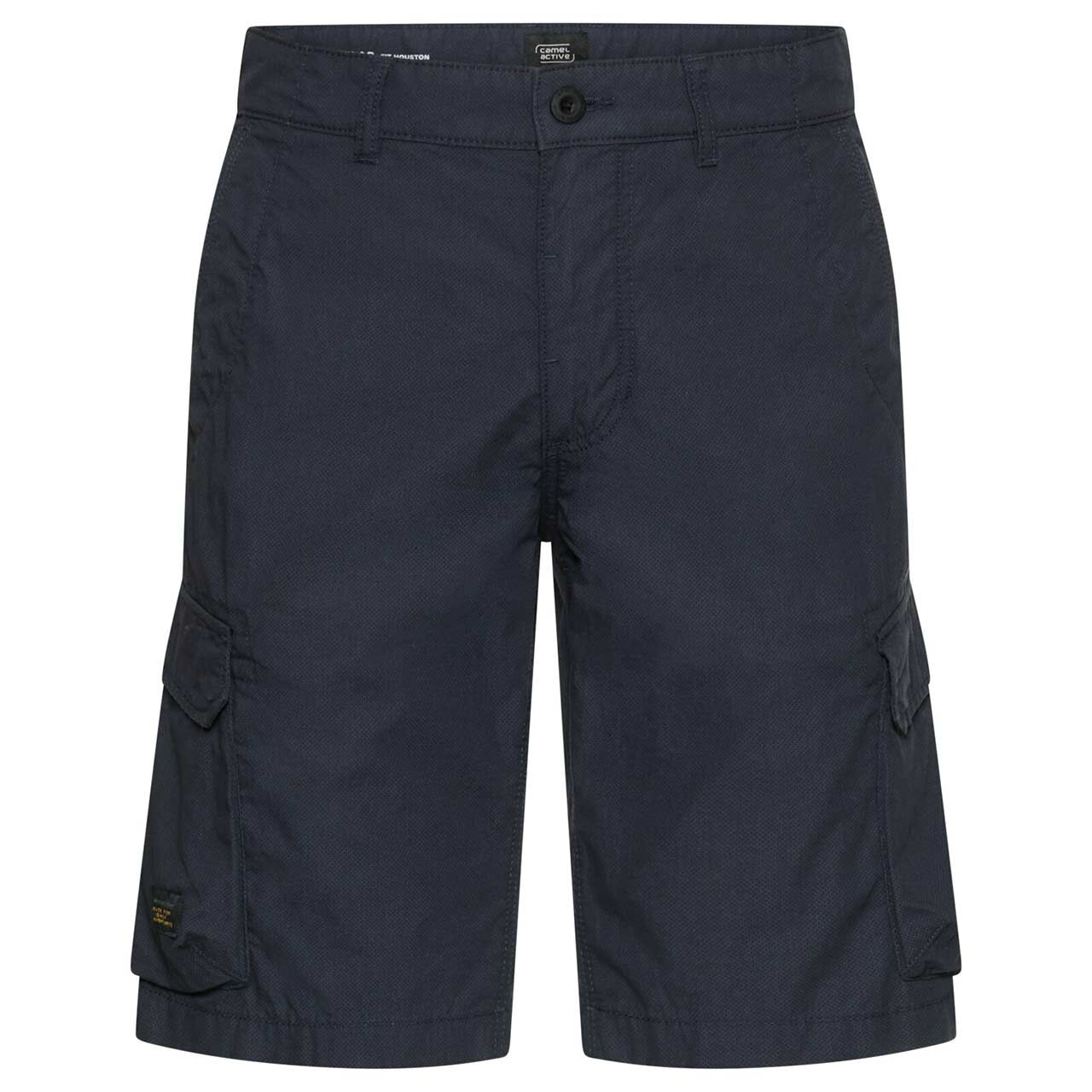 Herren Cargo Chino Baumwoll Bermuda Houston von Camel active in Dunkelblau mit Print, Vorderansicht