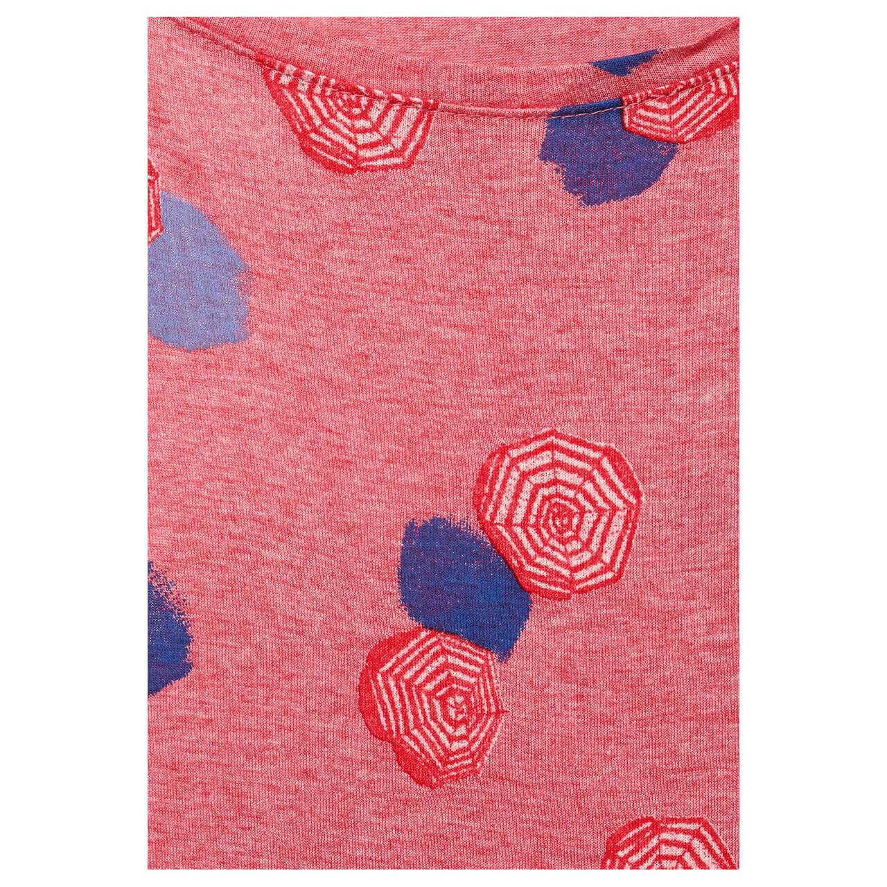 Cecil Melange Shape T.Shirt für Damen in Hellrot mit Print, FarbNr.: 32477