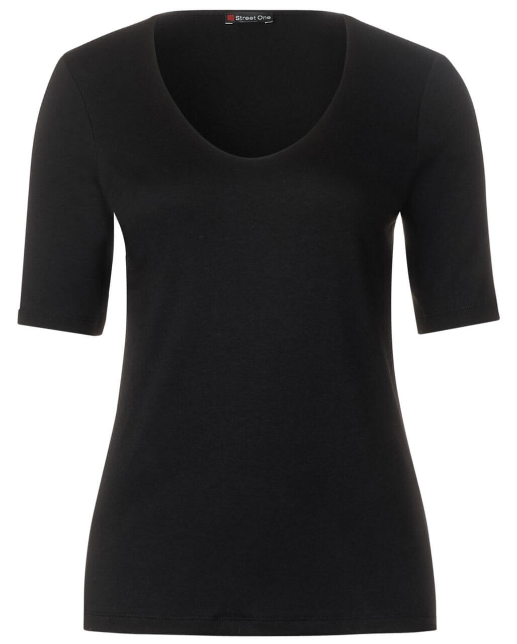 Street One Palmira Damen T-Shirt in Schwarz, FarbNr. 10001 Street One Palmira Damen T-Shirt in Schwarz, FarbNr. 10001