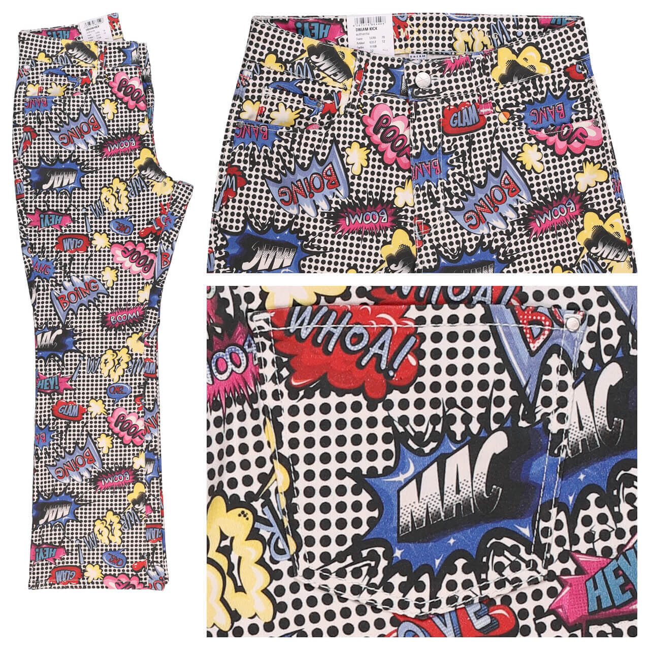 MAC Dream Kick 7/8 Jeans comic print