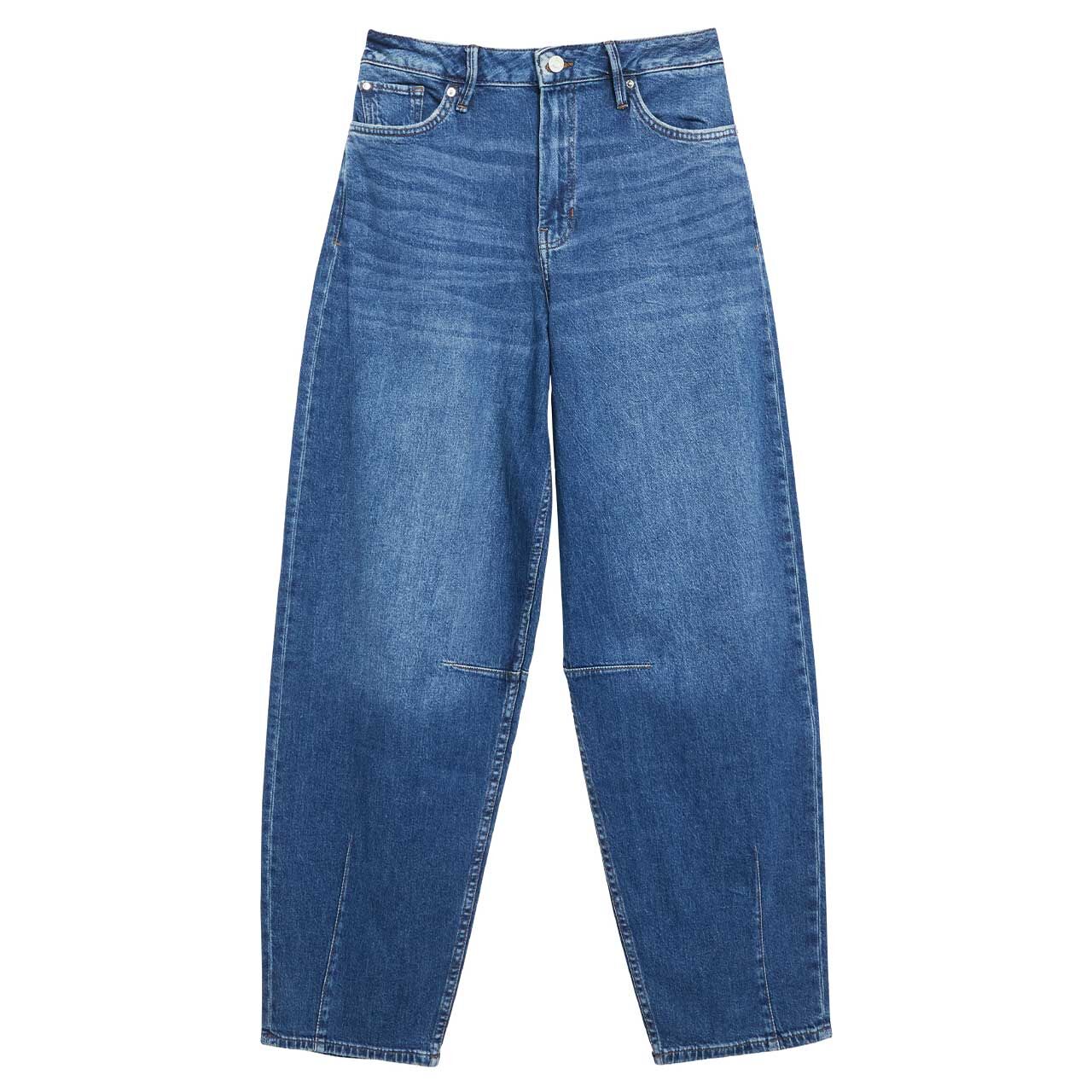 s.Oliver Barrel Leg Damen Ankle Jeans mid blue washed