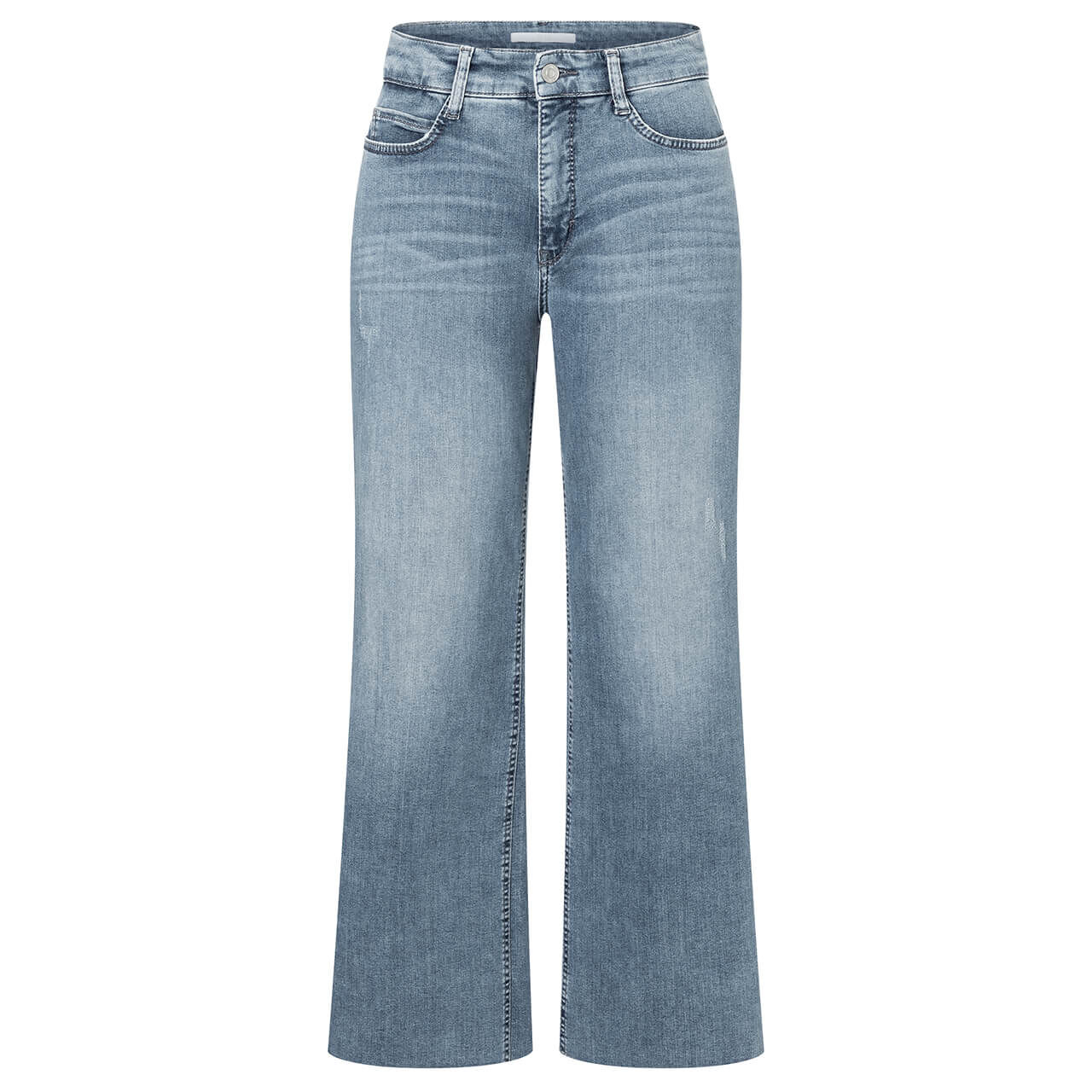 Stretch Damenjeans Wide von MAC in Blau verwaschen, Vorderansicht