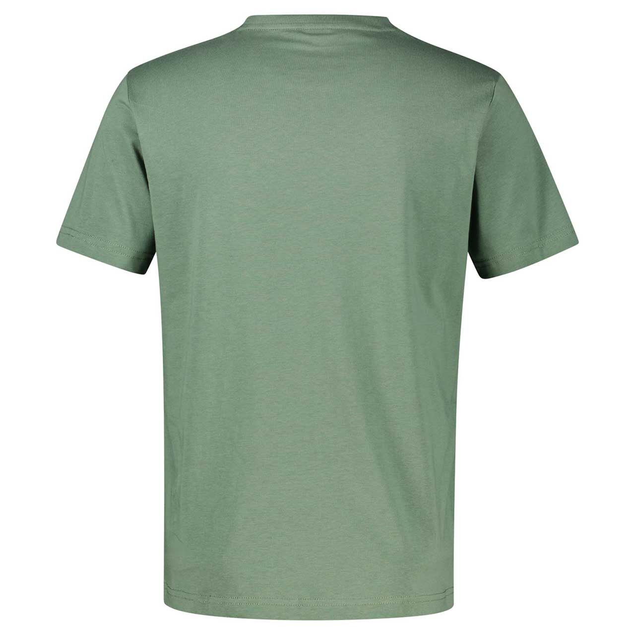 Herren T-Shirt von Lerros in Dunkelgrün mit Print, Rückansicht