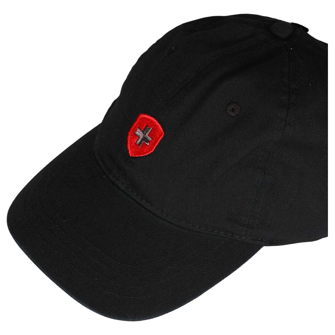 Baseballcap von Wellensteyn in Schwarz, Detailansicht Logo