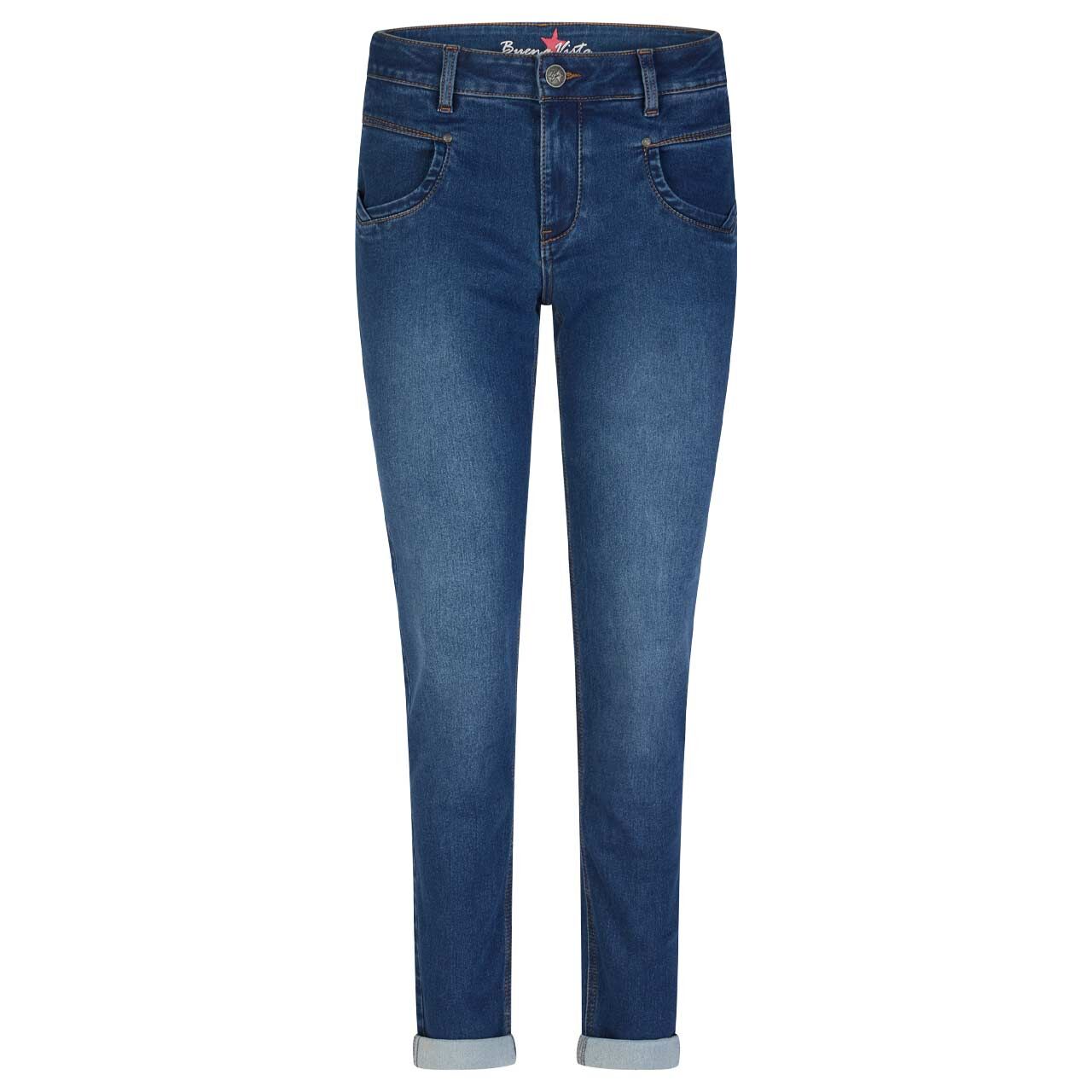 Damenjeans Anna C Stretch Denim von Buena Vista in Dunkelblau, Vorderansicht
