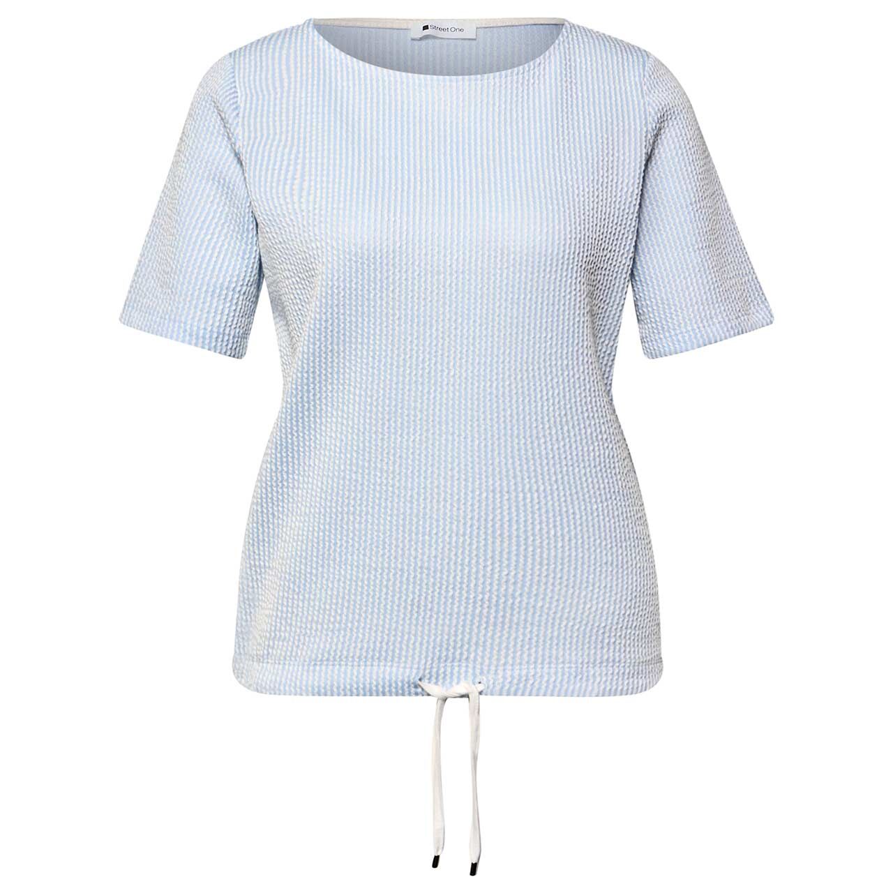 Street One Damen T-Shirt Vertical Structure calm blue