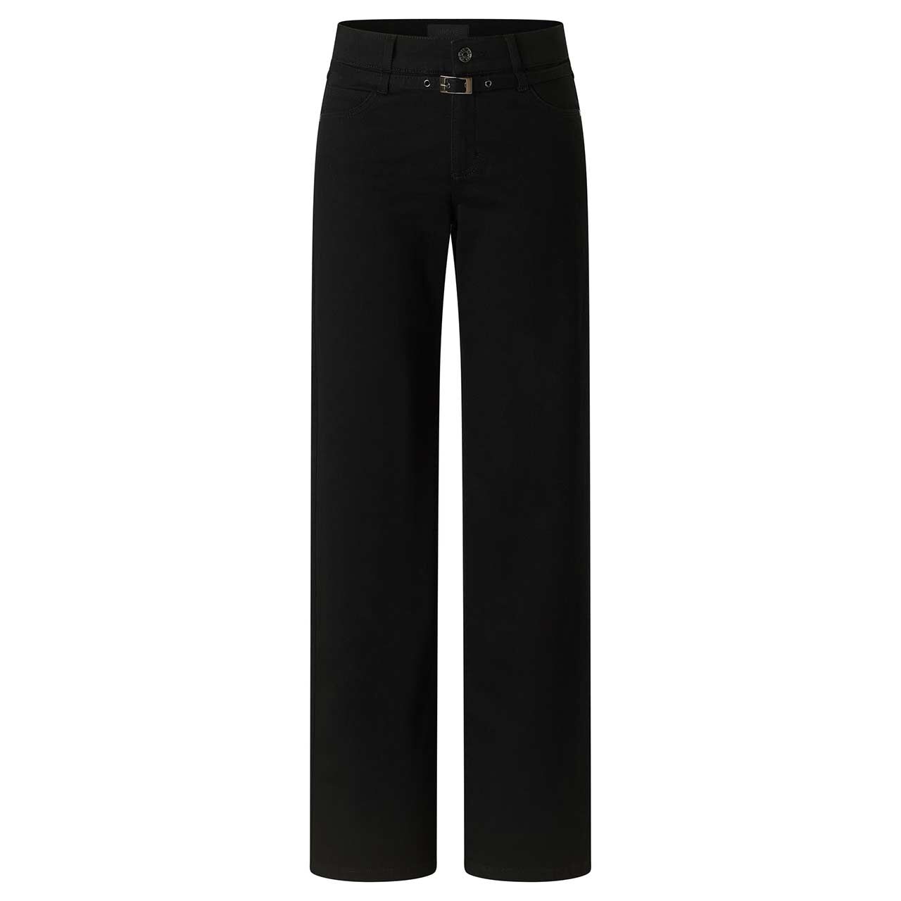 Stretch Damenjeans Liz Belt von Angels in Schwarz, Vorderansicht