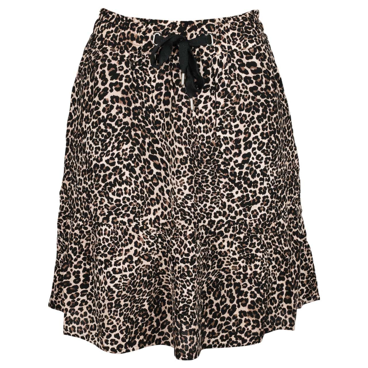 Damen Rock von Street One in Schwarz mit Leo-Print mit der Farbnummer 30001