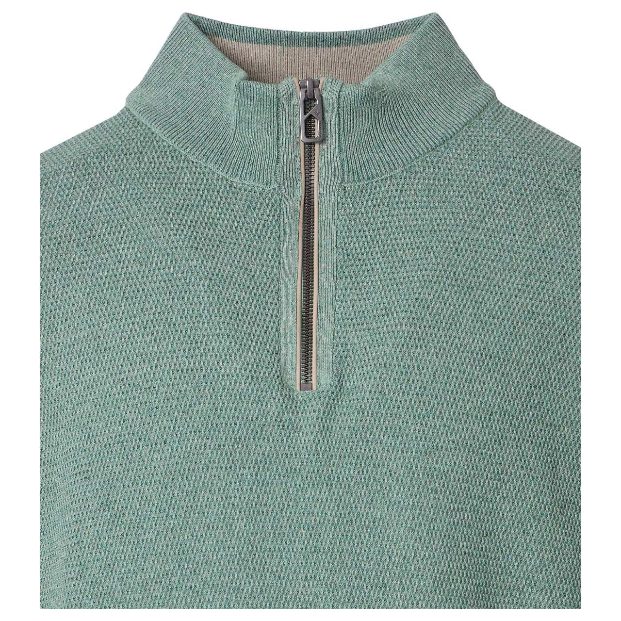 Herren Pullover von Casa Moda in Grün meliert Detailansicht vorne