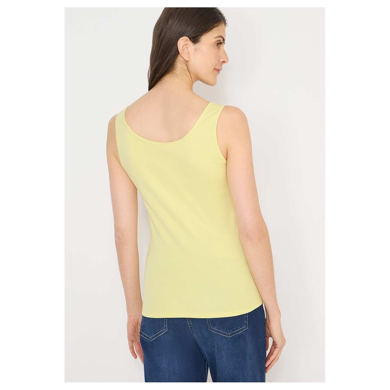 Damen Top Linda von Cecil in Gelb, Rückansicht am Model
