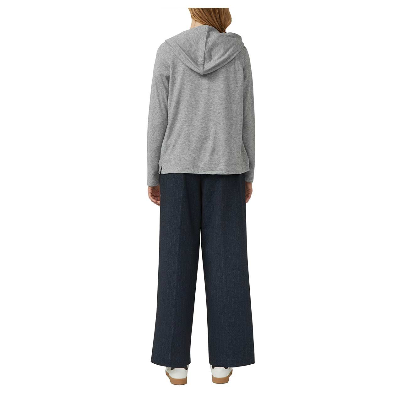 Damen Hoodie Sweatshirt von s.Oliver in Grau meliert, Rückansicht