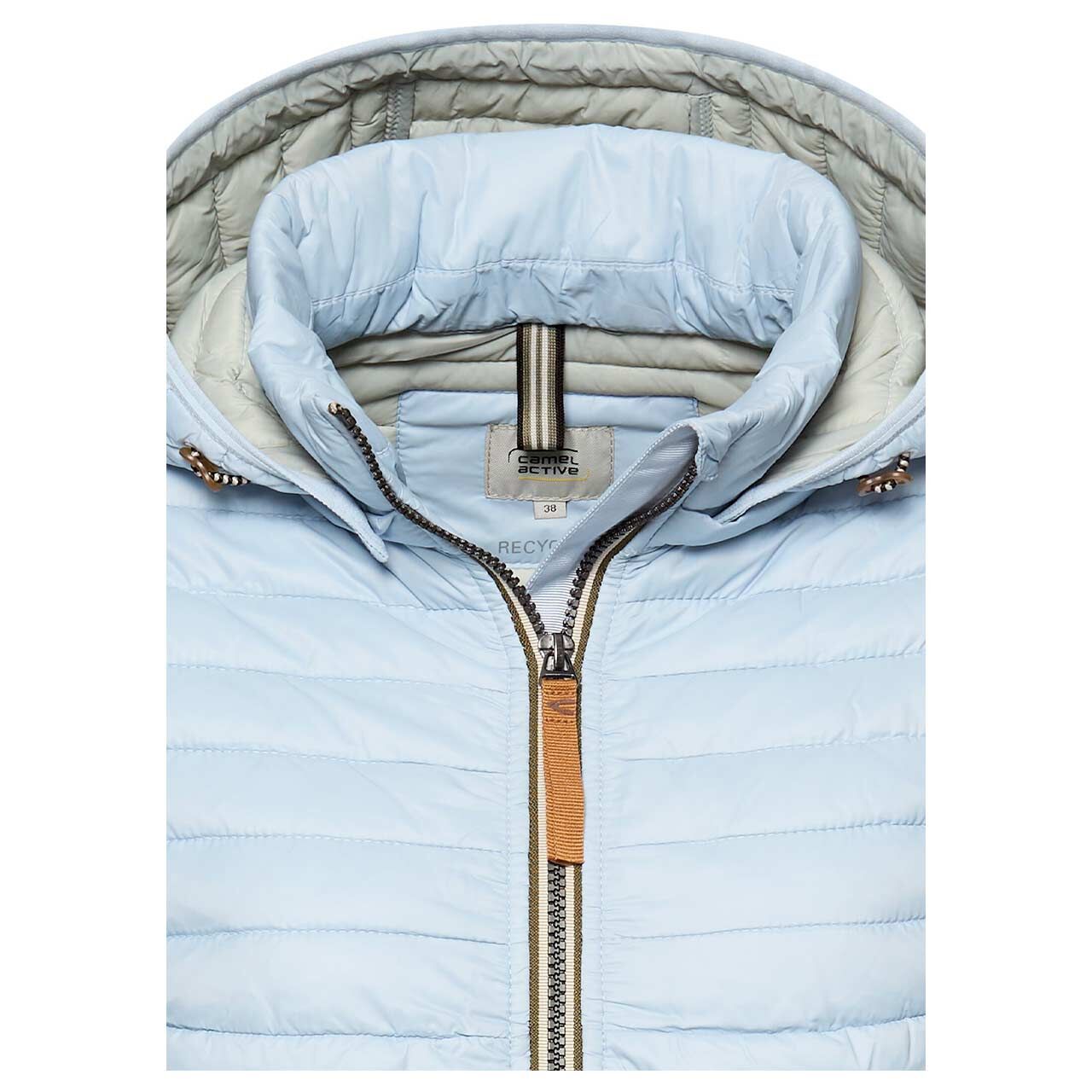 Damen Jacke Blouson von Camel active in Hellblau mit der Farbnummer 41, detaillierte Vorderansicht