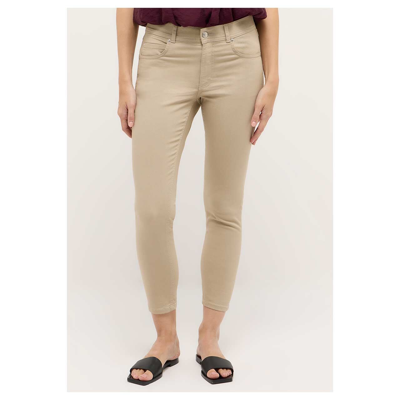 Damen 7/8 Jeans Ornella von Angels in Beige, Vorderansicht am Model