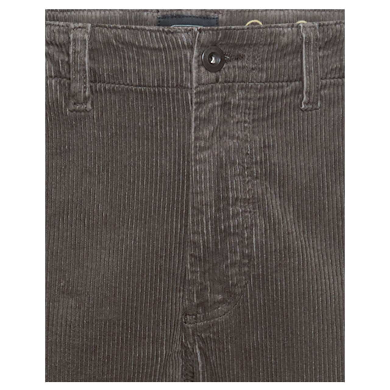 Herren Chino Cordhose Houston von Camel active in Dunkelbraun, detaillierte Vorderansicht