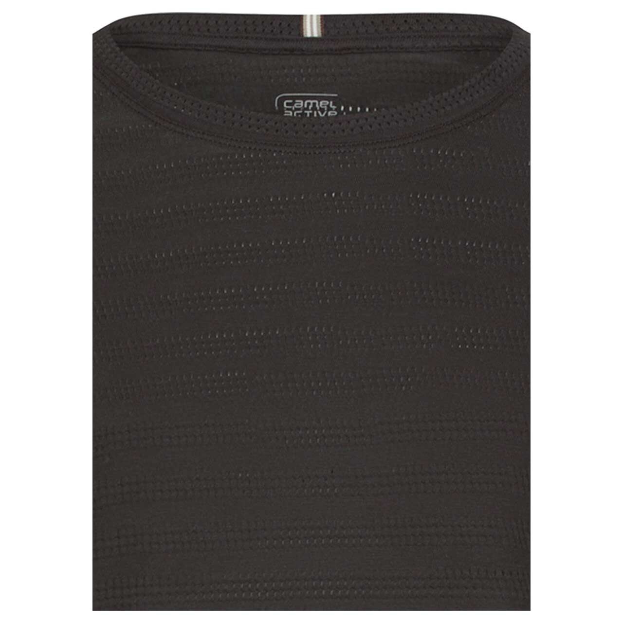 Damen T-Shirt von Camel active in Schwarz, detaillierte Vorderansicht