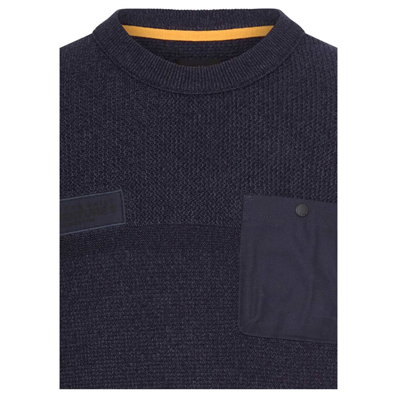 Herren Pullover von Camel active in der Farbe Dunkelblau, detaillierte Vorderansicht