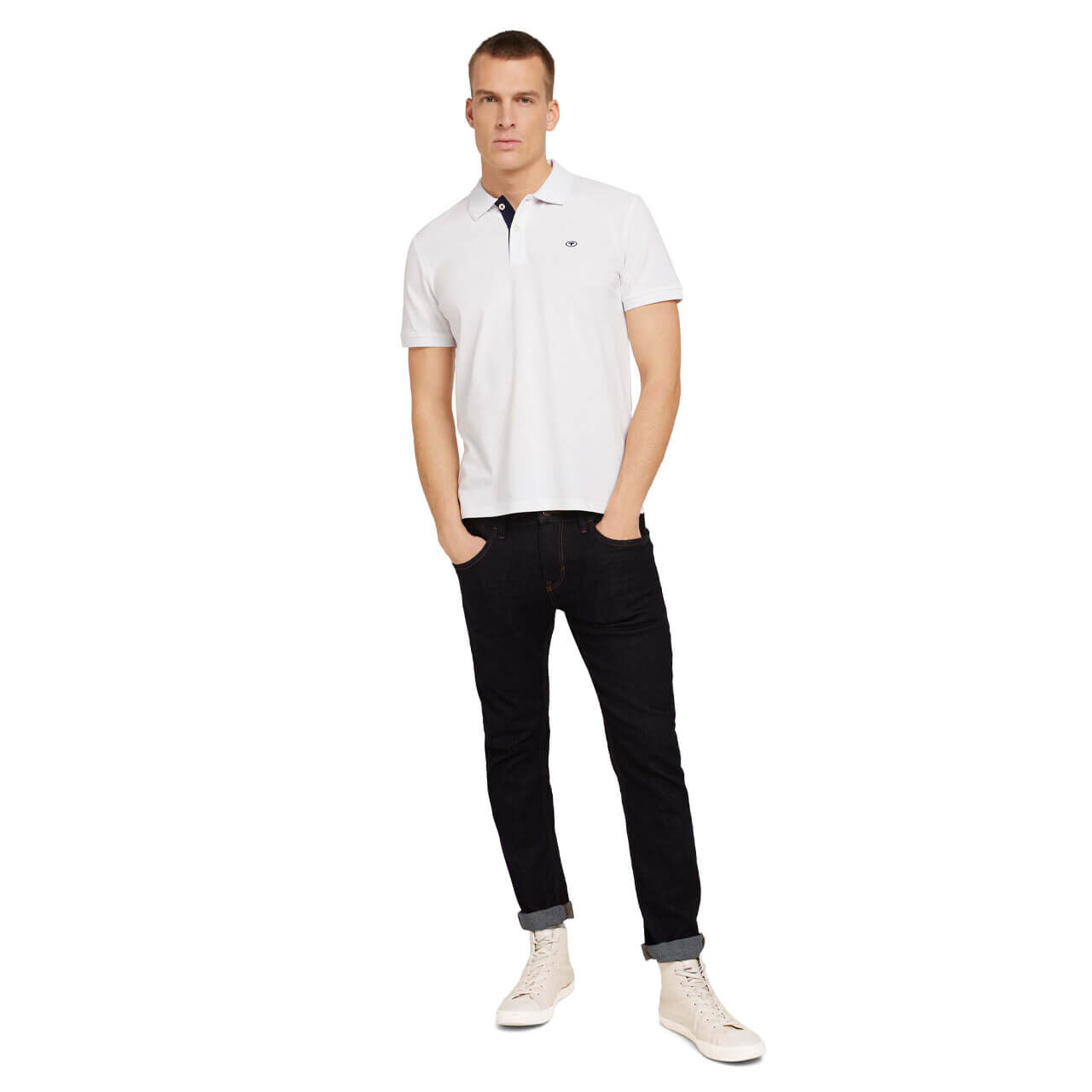 Tom Tailor Poloshirt für Herren in Weiß, FarbNr.: 20000