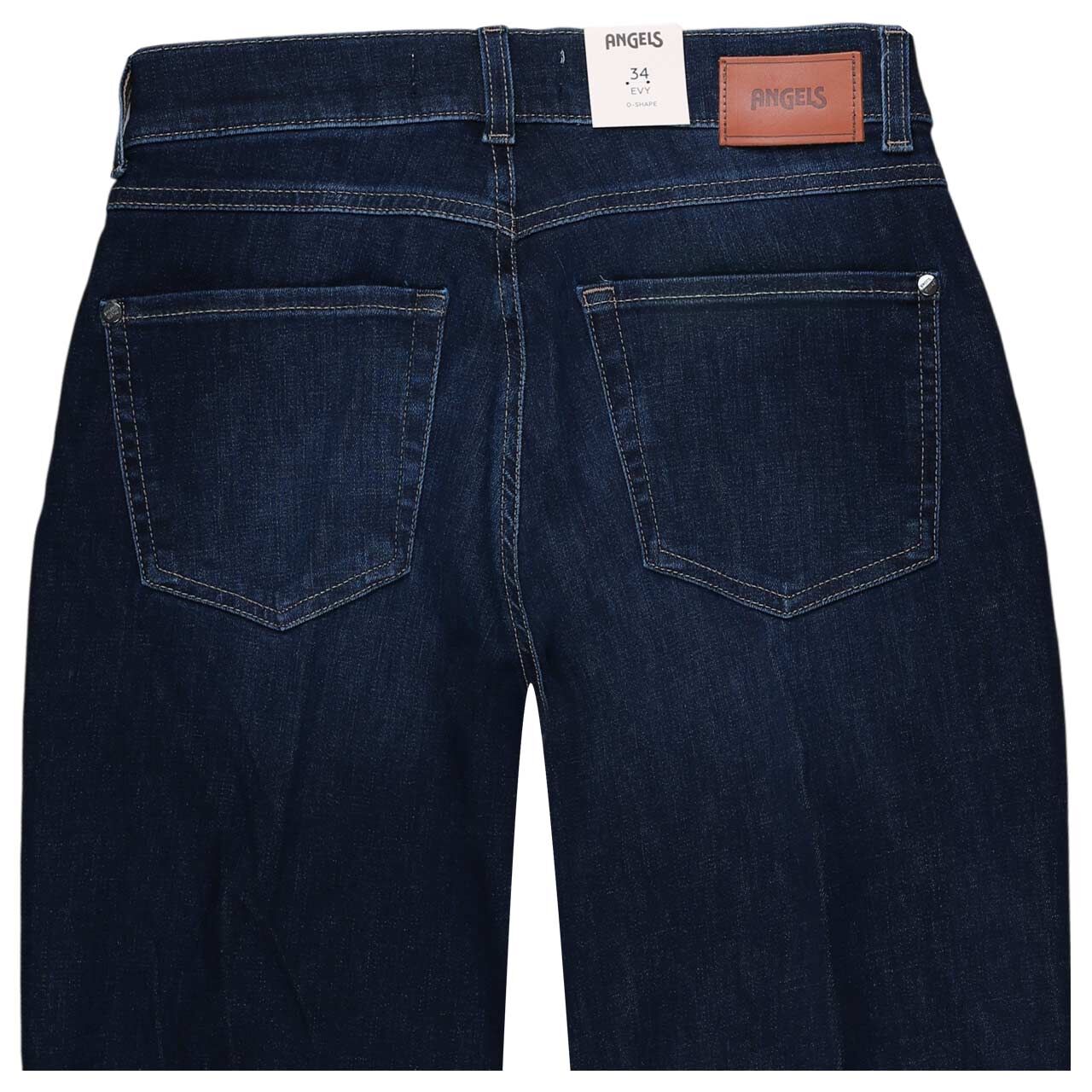 Damen Ankle Jeans Evy Barrel von Angels in Dunkelblau angewaschen, detaillierte Rückansicht