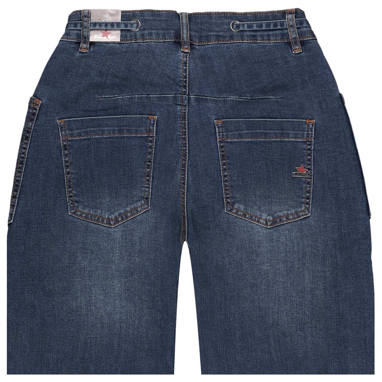 Damenjeans Barrel-P 7/8 Stretch Denim von Buena Vista in Dunkelblau angewaschen, detaillierte Rückansicht