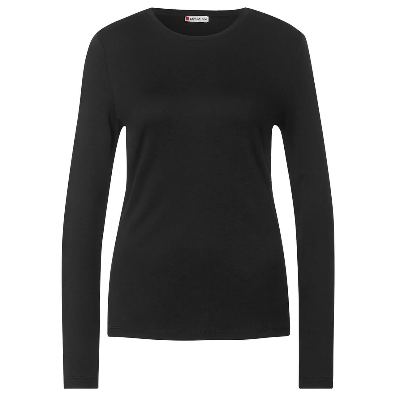 Street One Damen Langarm Shirt Basic black Street One Damen Langarm Shirt Basic black