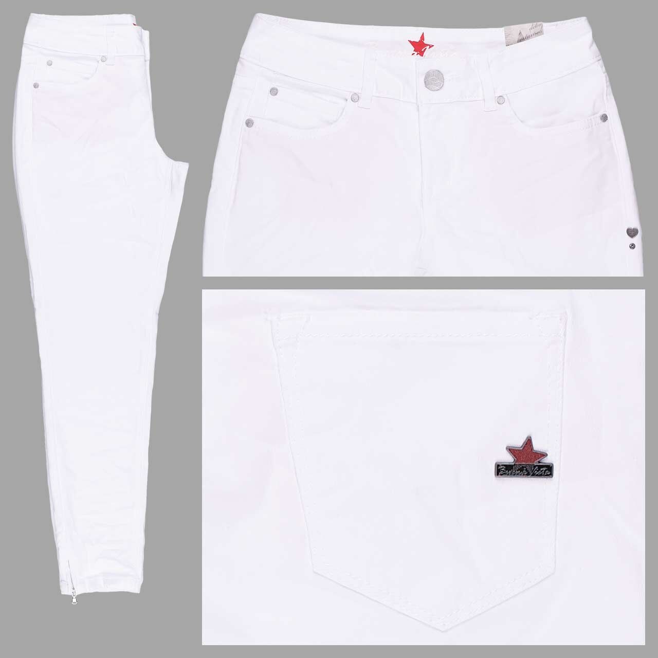 Buena Vista Italy V 7/8 Stretch Twill Baumwollhose shiny white Buena Vista Italy V 7/8 Stretch Twill Baumwollhose shiny white