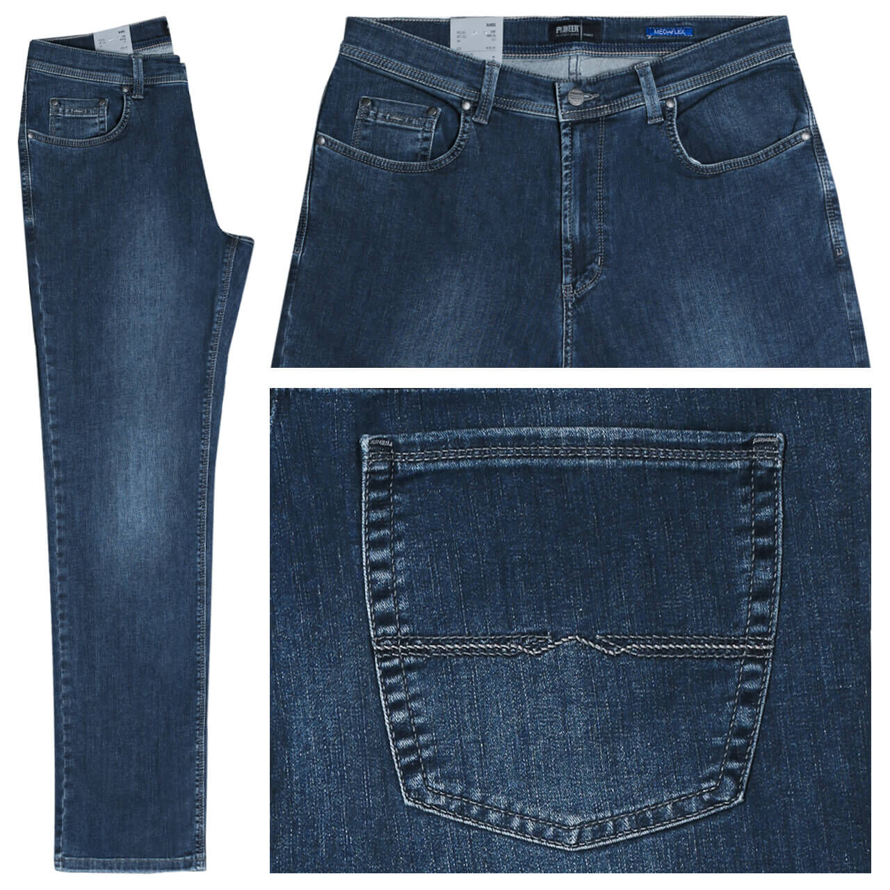 Pioneer Jeans Rando für Herren in Dunkelblau verwaschen, FarbNr.: 06 Pioneer Jeans Rando für Herren in Dunkelblau verwaschen, FarbNr.: 06