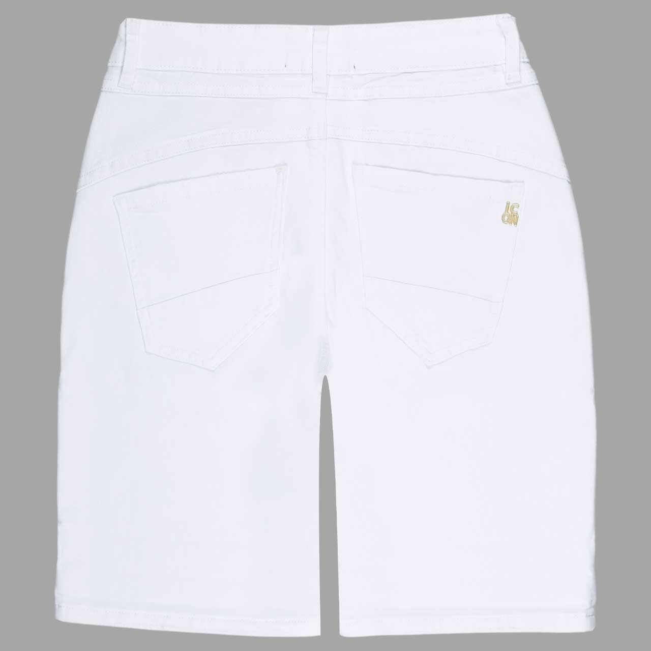 Damen Jeans Shorts California Sunrise von Senoritas Icon in Weiß, Rückansicht