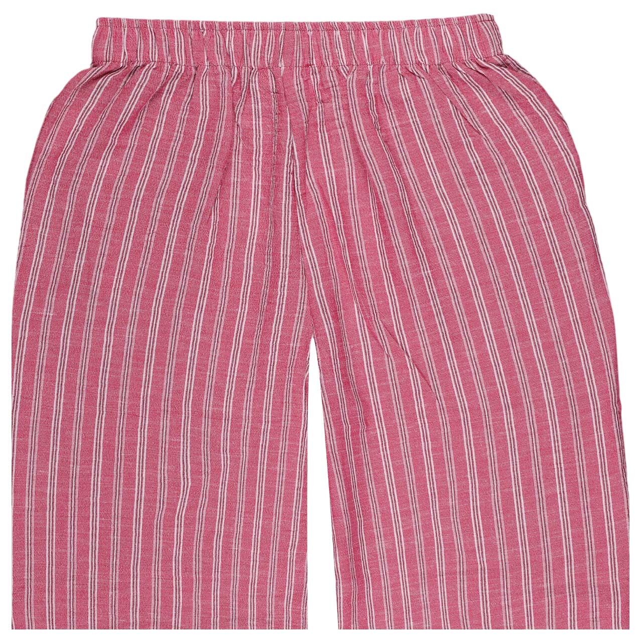 Damen Hose von 24 Colours in Pink gestreift, detaillierte Rückansicht