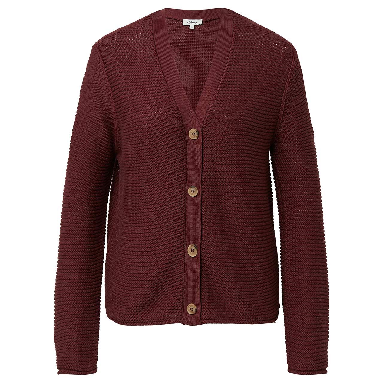 s.Oliver Damen Strickjacke dark merlot