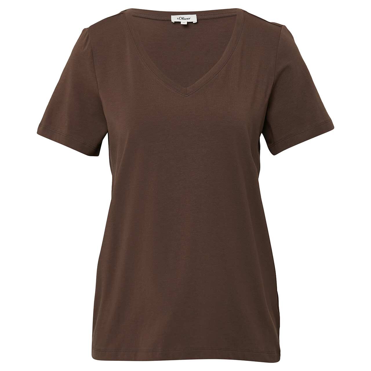 s.Oliver Damen T-Shirt classic chocolate brown s.Oliver Damen T-Shirt classic chocolate brown