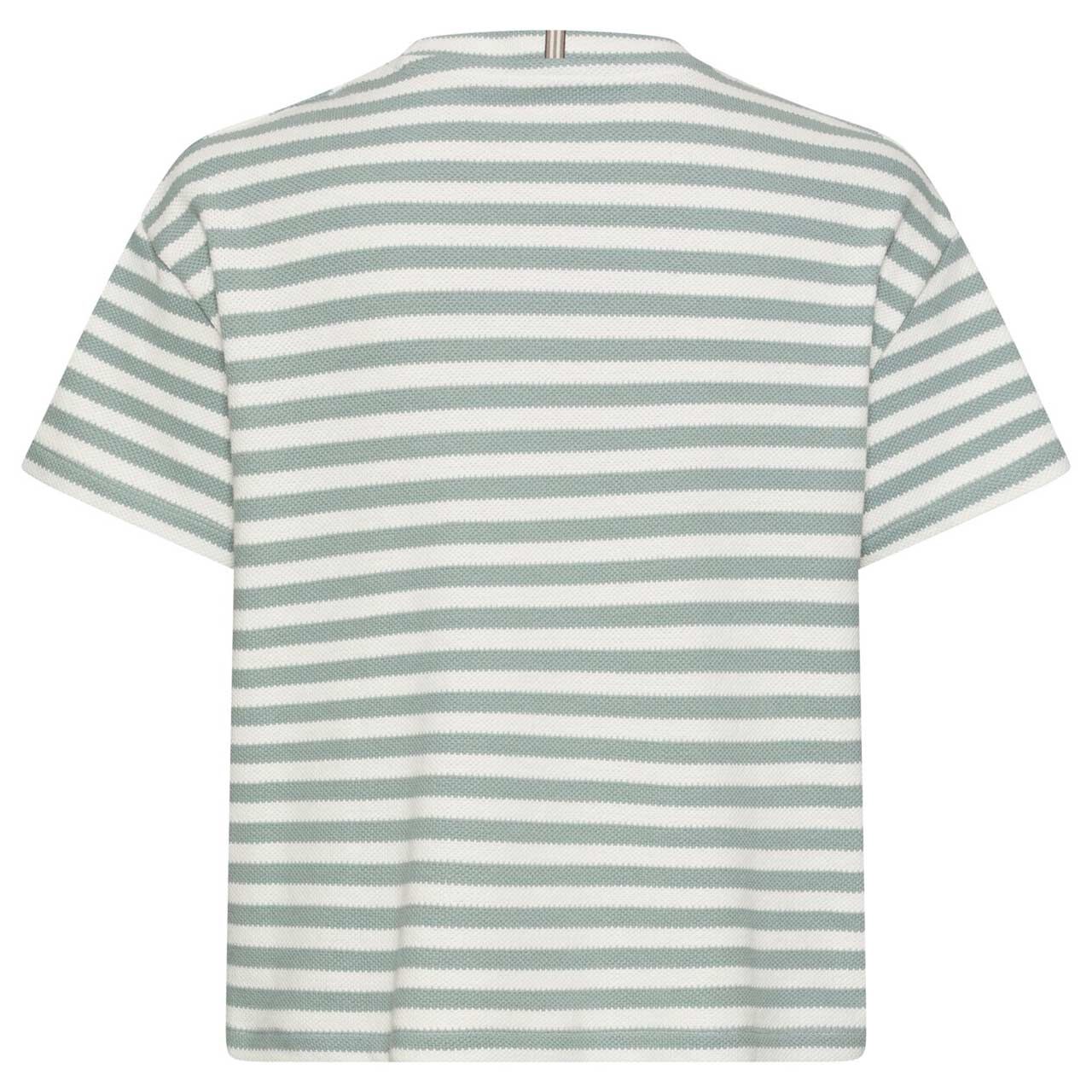 Damen T-Shirt von Camel active in Jadegrün gestreift, Rückansicht