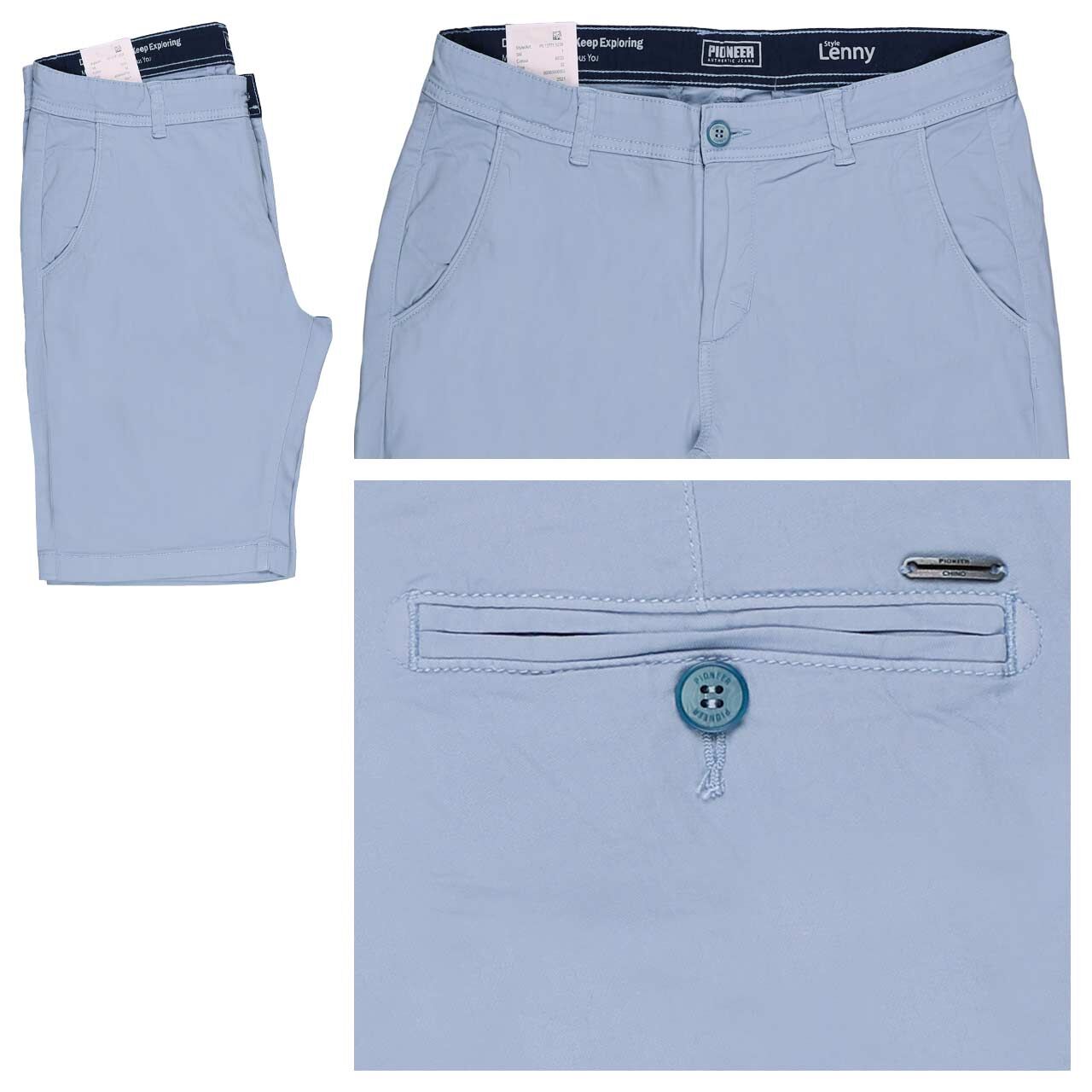 Pioneer Lenny Chino Baumwoll Bermuda cerulean