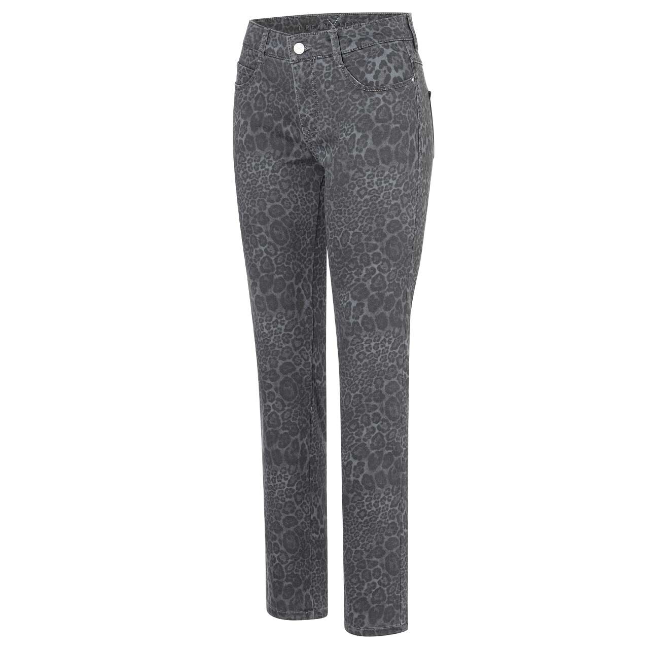 Damenjeans Drwam von MAC in Grau mit Print, Seitennansicht