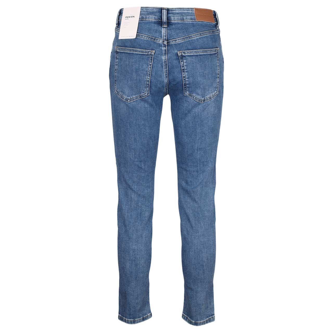 Damen Ankle Jeans Kim von Street One Studio in Blau verwaschen, Rückansicht