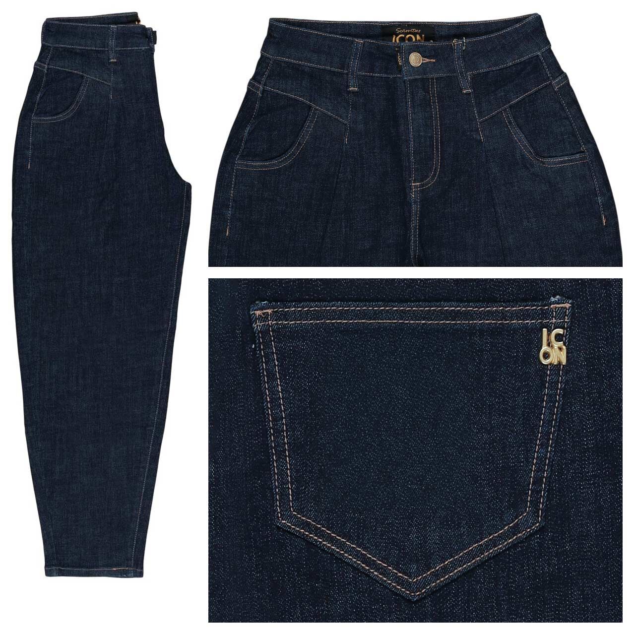 Senoritas ICON Hurricane 7/8 Jeans raw dark blue
